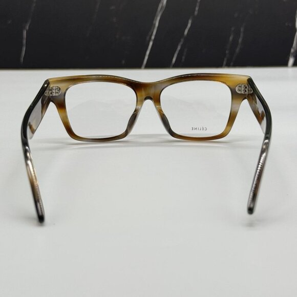 NEW CELINE CL50011F 055 HAVANA SQUARE UNISEX CELINE EYEGLASSES - Picture 9 of 12